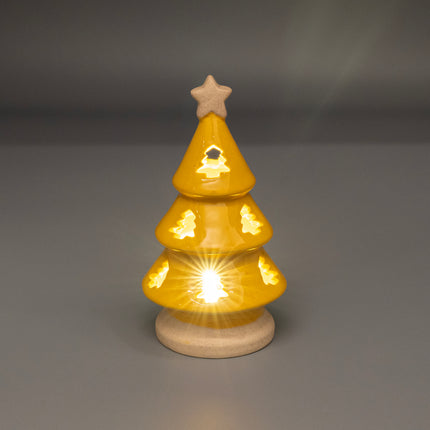 CERAMIC CHRISTMAS TREE WITH LED