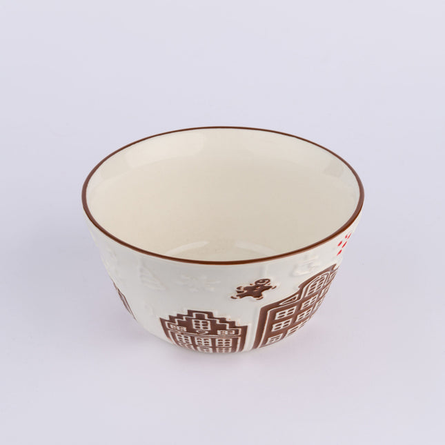 Ceramic Christmas Gingerbread House Serving Bowl