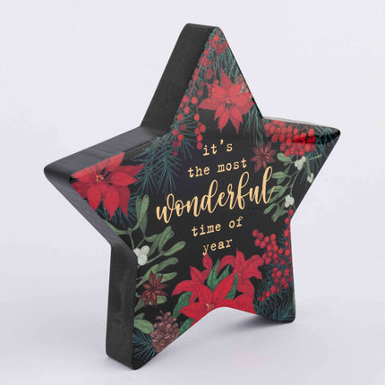 FLORAL STAR-SHAPED HOLIDAY DECOR