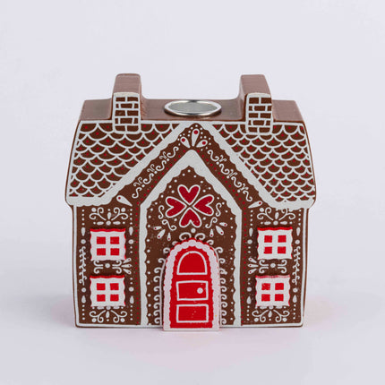 GINGERBREAD HOUSE CHRISTMAS CANDLE HOLDER