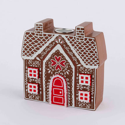 GINGERBREAD HOUSE CHRISTMAS CANDLE HOLDER