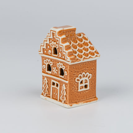 Ceramic Christmas Village House, Wide Two Storey