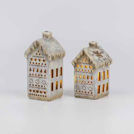 Ceramic Christmas Village House, Tall