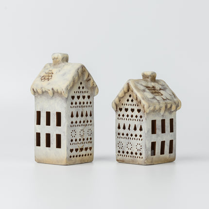 Ceramic Christmas Village House, Tall