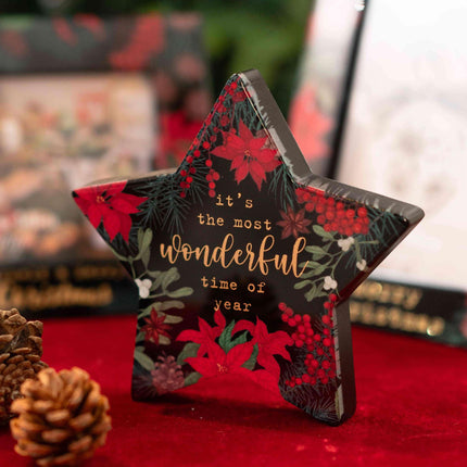 FLORAL STAR-SHAPED HOLIDAY DECOR