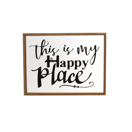 Rectangular wooden decoration featuring a white center and wooden border, printed with a heartfelt quote. A versatile home decor piece and thoughtful gift for any occasion, perfect for placing on shelves, desks, or mantelpieces. 8
